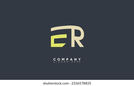 ER Alphabet letters Initials Monogram logo RE, E and R
