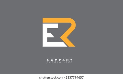 ER Alphabet letters Initials Monogram logo RE, E and R