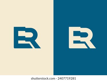 ER Alphabet letters Initials Monogram logo RE, E and R