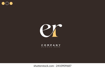 ER Alphabet letters Initials Monogram logo RE, E and R