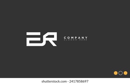  ER Alphabet letters Initials Monogram logo RE, E and R