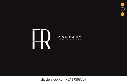  ER Alphabet letters Initials Monogram logo RE, E and R