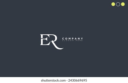  ER Alphabet letters Initials Monogram logo 