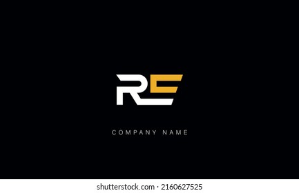 ER, RE Alphabet Letters Logo Monogram