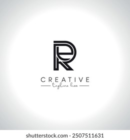 RE ER Alphabet Letters Monogram Logo Design. Initial Vector Template.