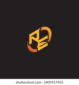 ER combination letter unique initials logo esport for gaming team, youtube, twitch