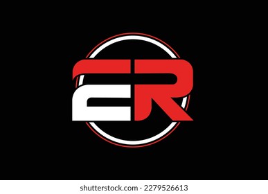 ER company linked letter logo with circle.