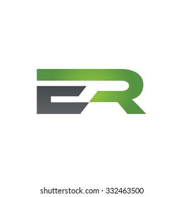 ER company linked letter logo green