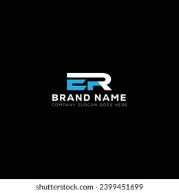 ER creative initials letter logo design concept. ER icon design. E R
