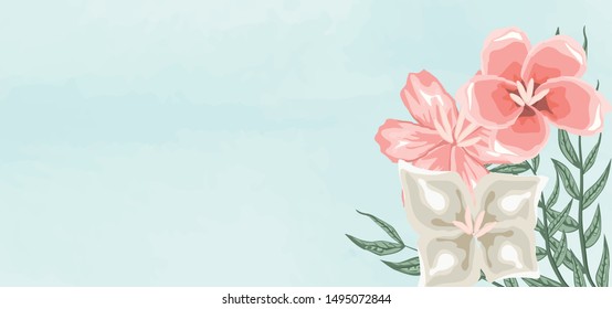 er design with watercolor background