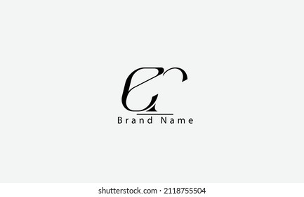 ER RE E R abstract vector logo monogram template