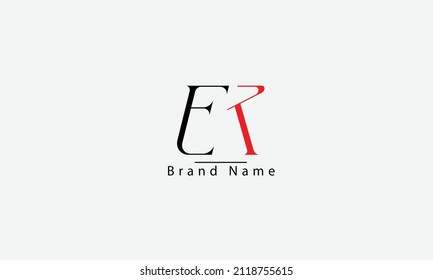 ER RE E R abstract vector logo monogram template