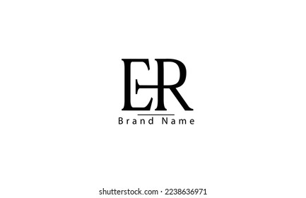 ER RE E R abstract vector logo monogram template	
