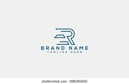 logotipo de letra creativa de ER e r Icono vectorial de plantilla de diseño moderno