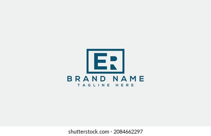 Icono de letra e r icono único logotipo empresarial moderno base creativa