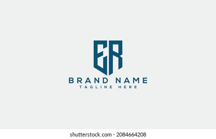 Icono de letra e r icono único logotipo empresarial moderno base creativa