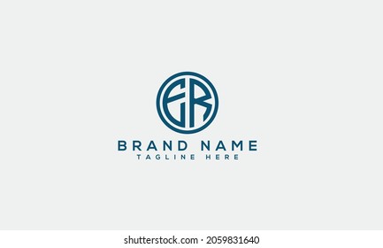 Plantilla de icono de letra creativa para el logotipo ER e r moderno