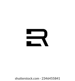ER e r modern logo creative letter icon template