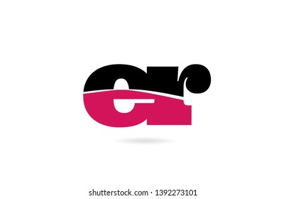 er e r pink and black alphabet letter combination suitable as a logo icon design for a company or business