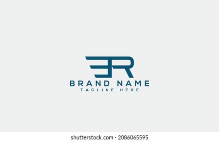 ER e r icono único de carta de negocios logo moderno basado en creativo inicial