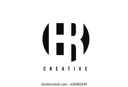 ER E R White Letter Logo Design with Circle Background Vector Illustration Template.