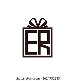 ER  give box design icon vector