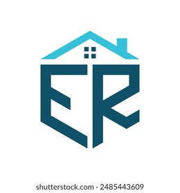 ER House Logo Design Template. Letter ER Logo for Real Estate, Construction or any House Related Business