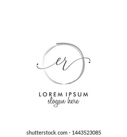 ER Initial beauty monogram logo vector