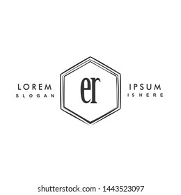 ER Initial beauty monogram logo vector