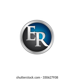 ER initial circle logo blue