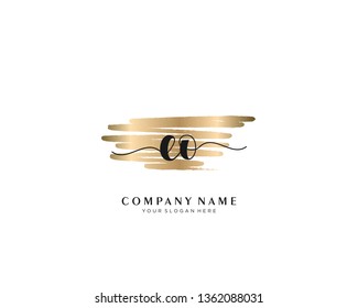 ER initial handwriting logo template vector