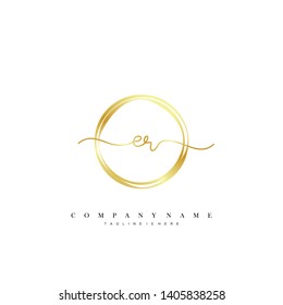 ER initial handwriting logo template vector