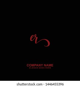 ER Initial handwriting logo vector