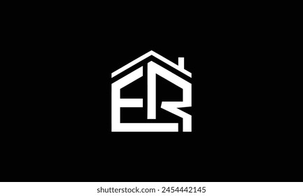 ER initial home or real estate logo vector design