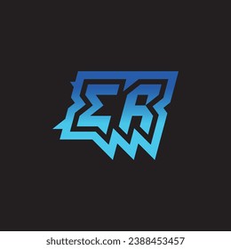 ER initial inspiration logo design esport and gaming clan ideas