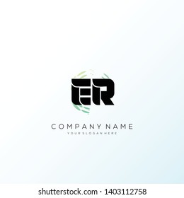 ER initial letter abstract logo design vector.