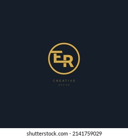 ER initial letter logo design template