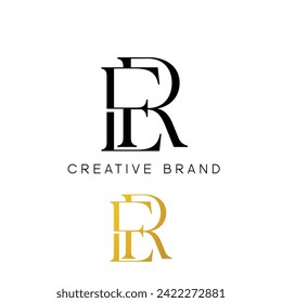 ER initial letter logo design