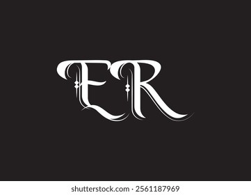 ER initial letter logo design and minimalist logo