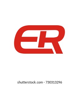 ER initial letter logo design template vector