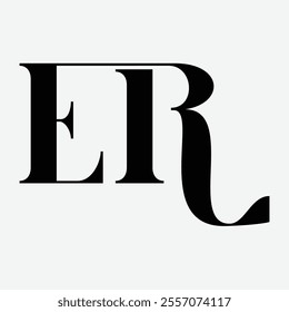 ER Initial Letter Logo Symbol