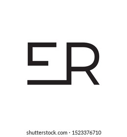 ER initial letter logo template vector icon design
