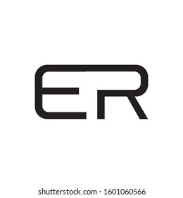 ER initial letter logo template vector icon design