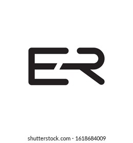 ER initial letter logo template vector icon design