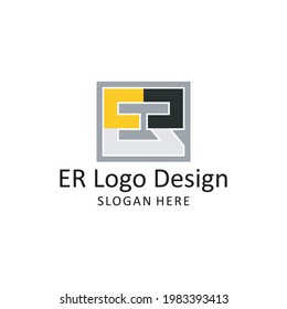 ER letras iniciales logotipo elegante, diseño de logotipo moderno