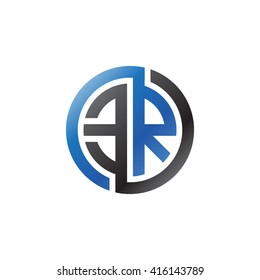 ER initial letters linked circle logo blue black