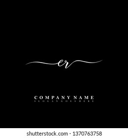ER Initial luxury handwriting logo vector