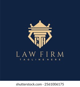 ER initial monogram logo for lawfirm vector design