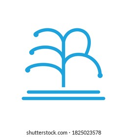 ER Initial, water fountain, vector, logo icon design template elements