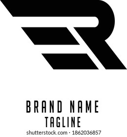 logotipo de las iniciales de ER, logotipo de las iniciales de nombre, logotipo de las iniciales de la empresa, logotipo de las iniciales de la persona.